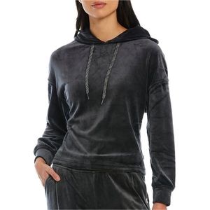 UGG Belden Velour Hoodie, Ink Black, size XS